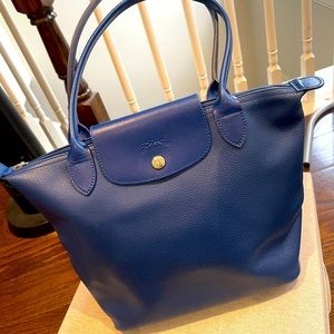 LONGCHAMP Le Pliage Medium Leather Shoulder Tote